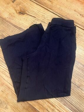 Women’s Petite Spanx Pinstripe Classic Black Pinstripe Dress Pants